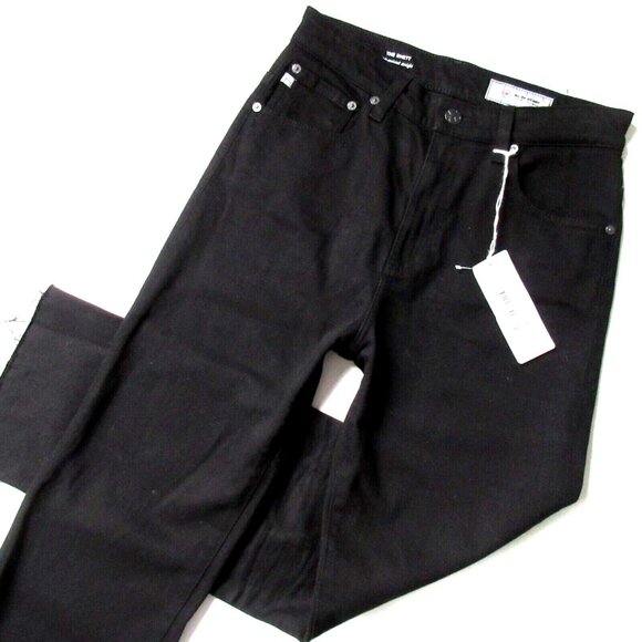 NWT AG Adriano Goldschmied Rhett 1 Year Super Black High Waist Straight Crop 25 - Picture 5 of 8